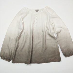 J. Jill Silk Ombre Blouse Top Size Small